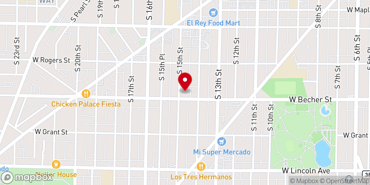 Map showing location of St. Hyacinth's Church