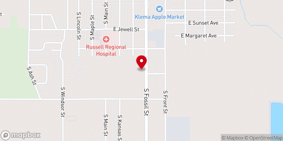 Map showing location of CrossPoint Russell