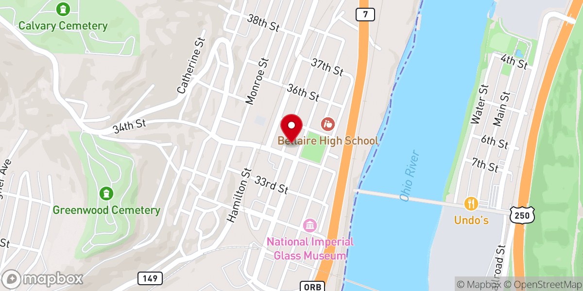 Map showing location of The Living Bread Kitchen at First United Methodist Church - Food Distribution Center