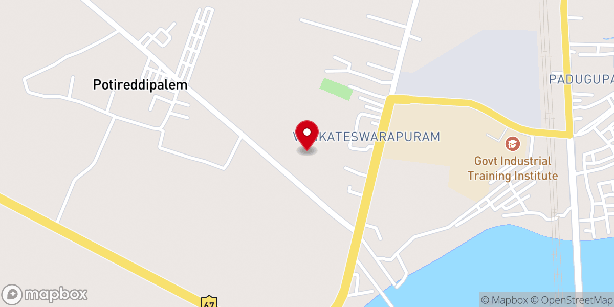 Map showing location of Pothireddypalem