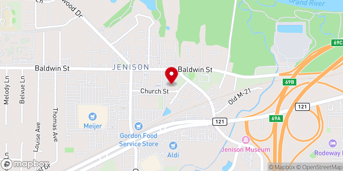 Map showing location of Alive Ministries