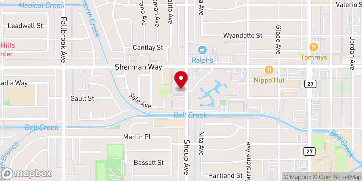 Map showing location of Calvary Church West Hills