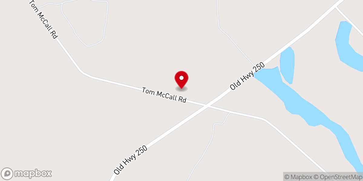 Map showing location of Cross Roads Church