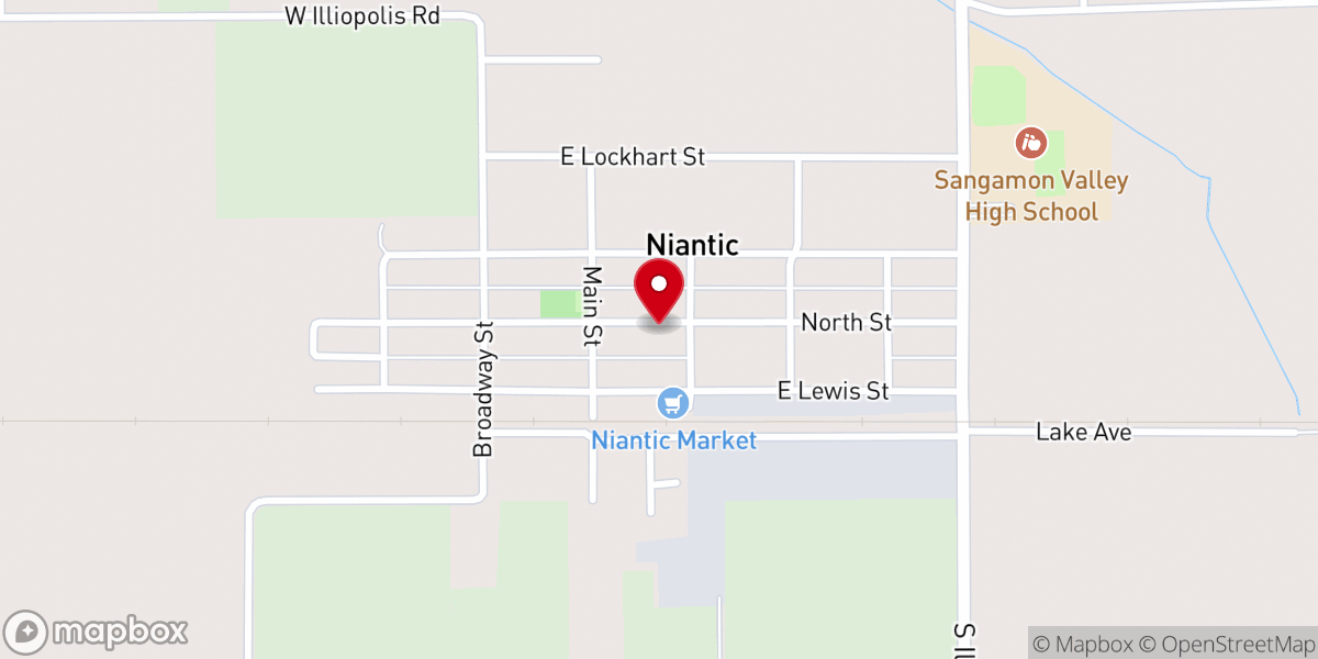 Map showing location of Four Square Church
