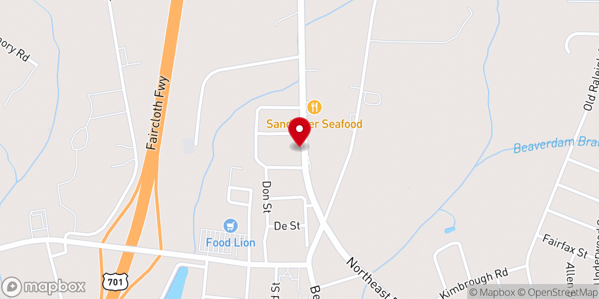 Map showing location of Iglesia Filadelfia