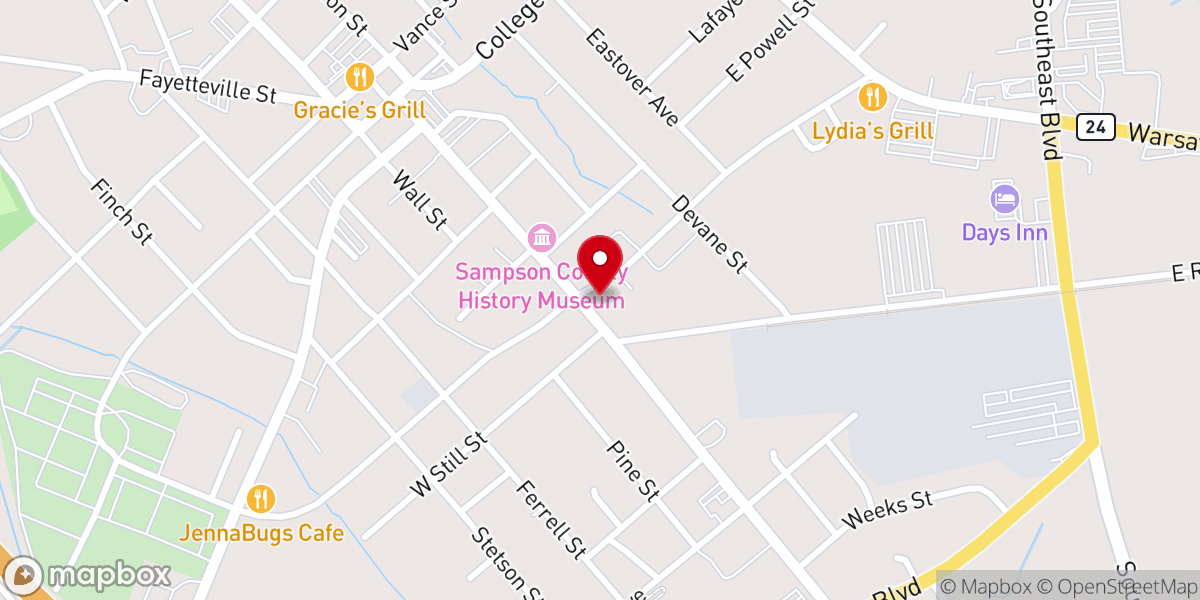 Map showing location of Lisbon St Baptist Church