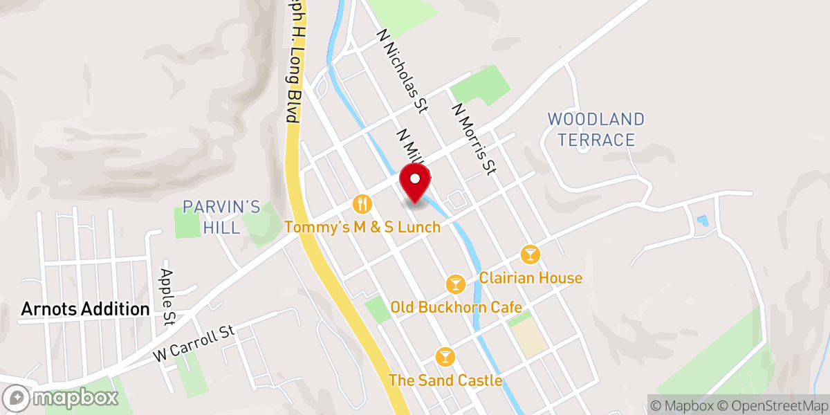 Map showing location of St. Clair-Wade United Methodist Church
