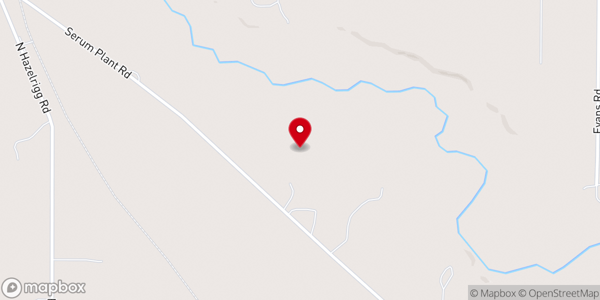 Map showing location of Thorntown Christian Church