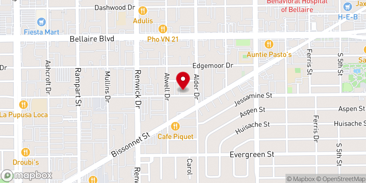 Map showing location of Iglesia Adventista de Bellaire