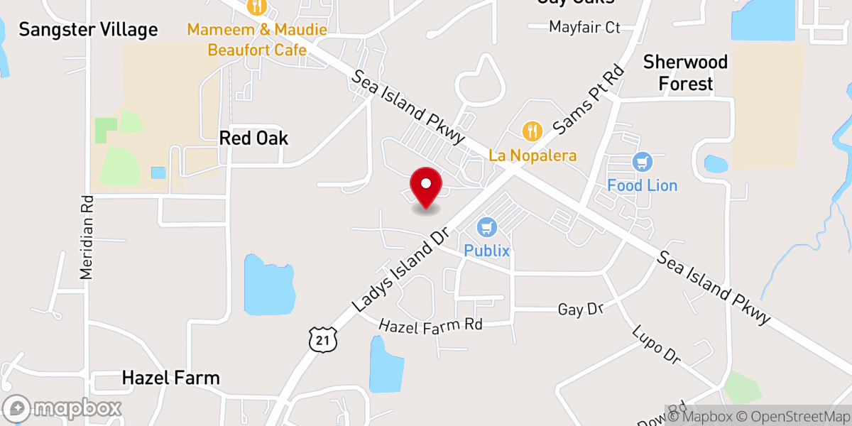 Map showing location of St. Peter’s Catholic Church