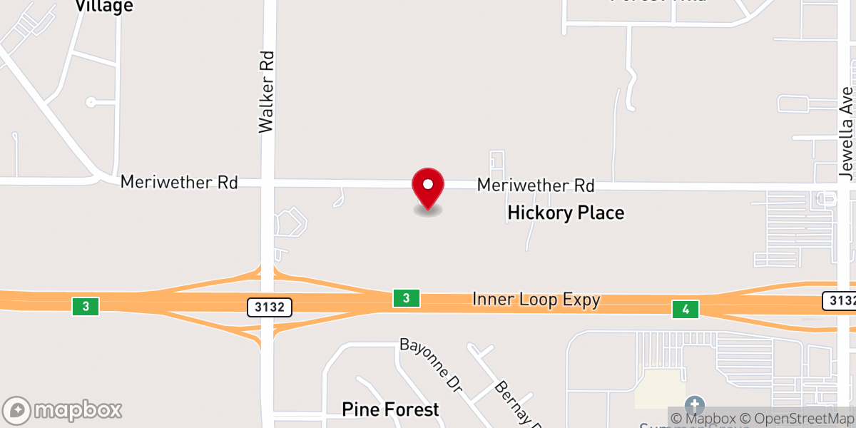 Map showing location of Shreveport Pentecostal Church