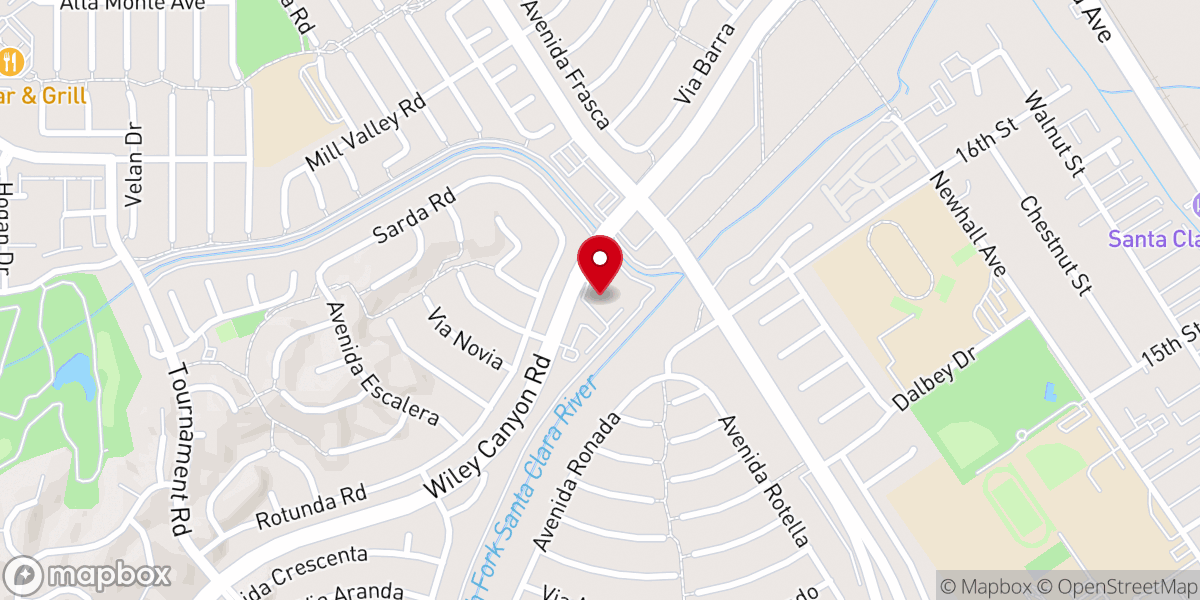 Map showing location of Valencia New Community Church