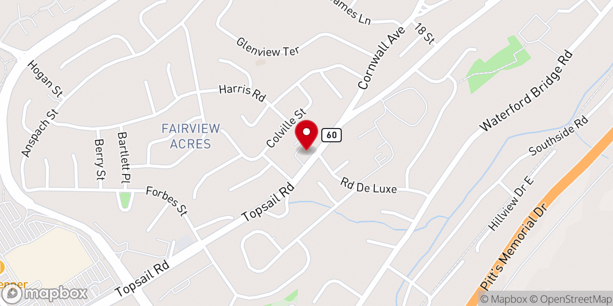 Map showing location of The Crossing Church