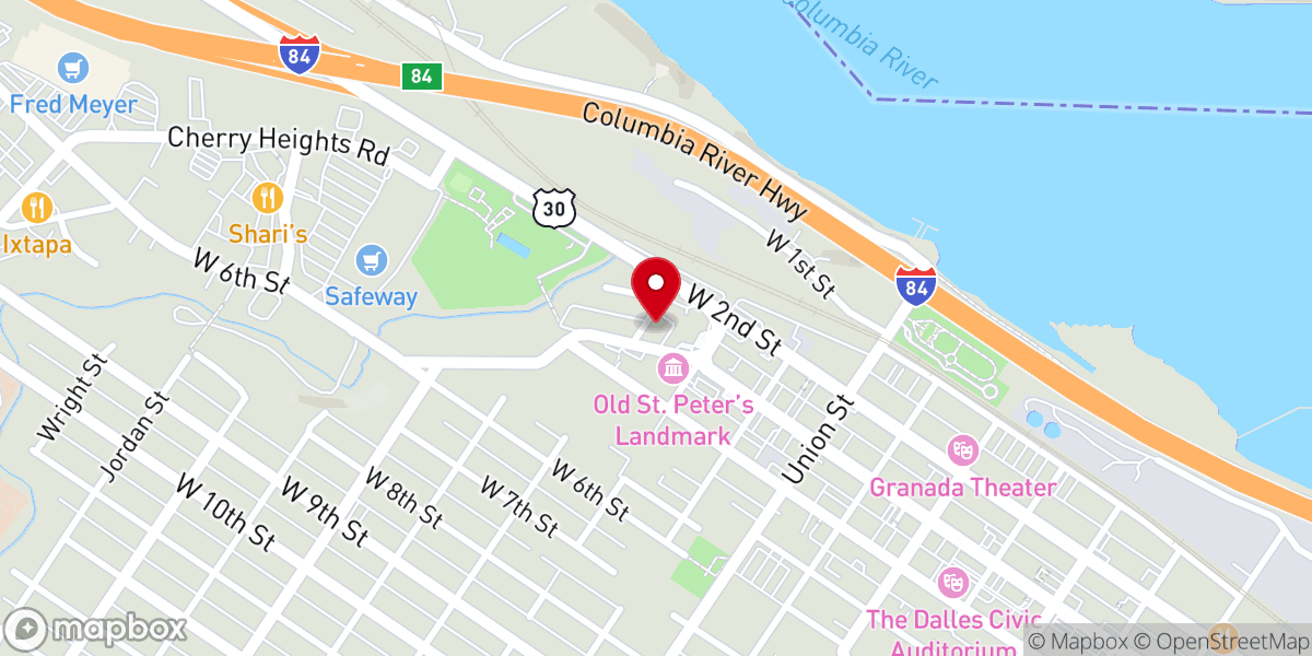 Map showing location of St. Vincent de Paul Society Ministry Office and Day Use Center