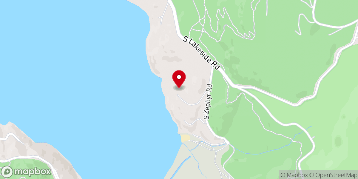 Map showing location of Zephyr Lodge
