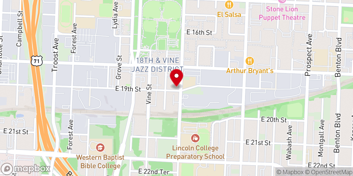 Map showing location of Centennial United Methodist Church