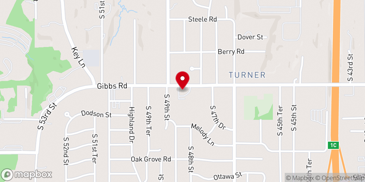 Map showing location of Crest Bible Church