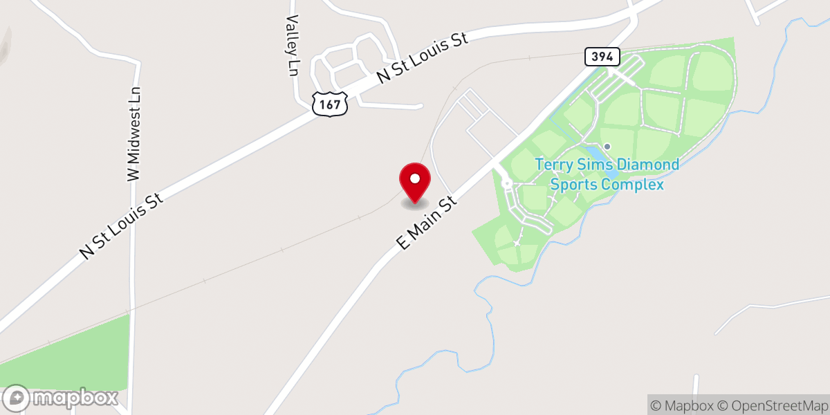 Map showing location of Peaceful Harbor Pentecostal Church of God