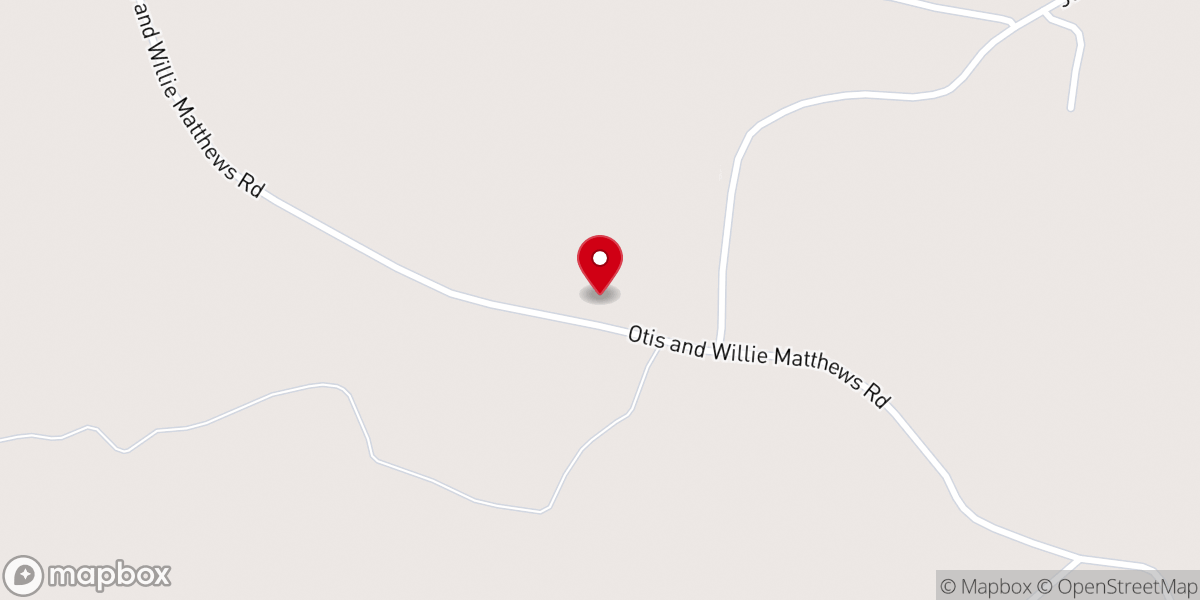 Map showing location of Matthews Chapel