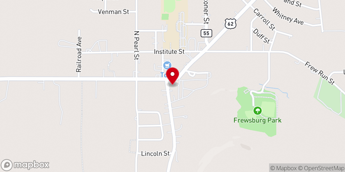 Map showing location of Church of Christ