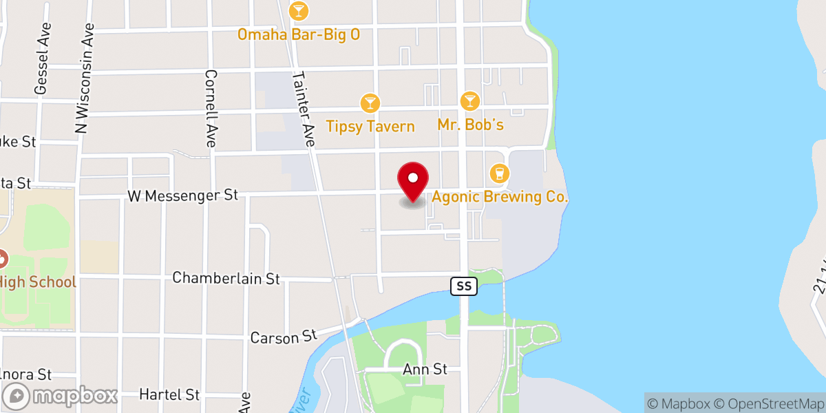Map showing location of United Presbyterian Church