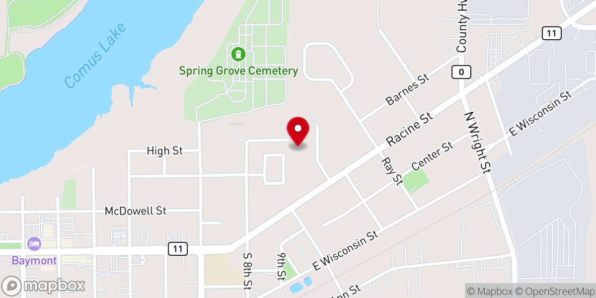 Map showing location of Delavan Christian School