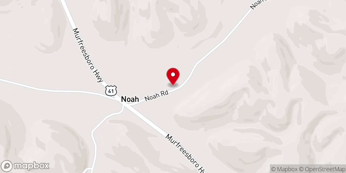 Map showing location of Church of Christ at Noah