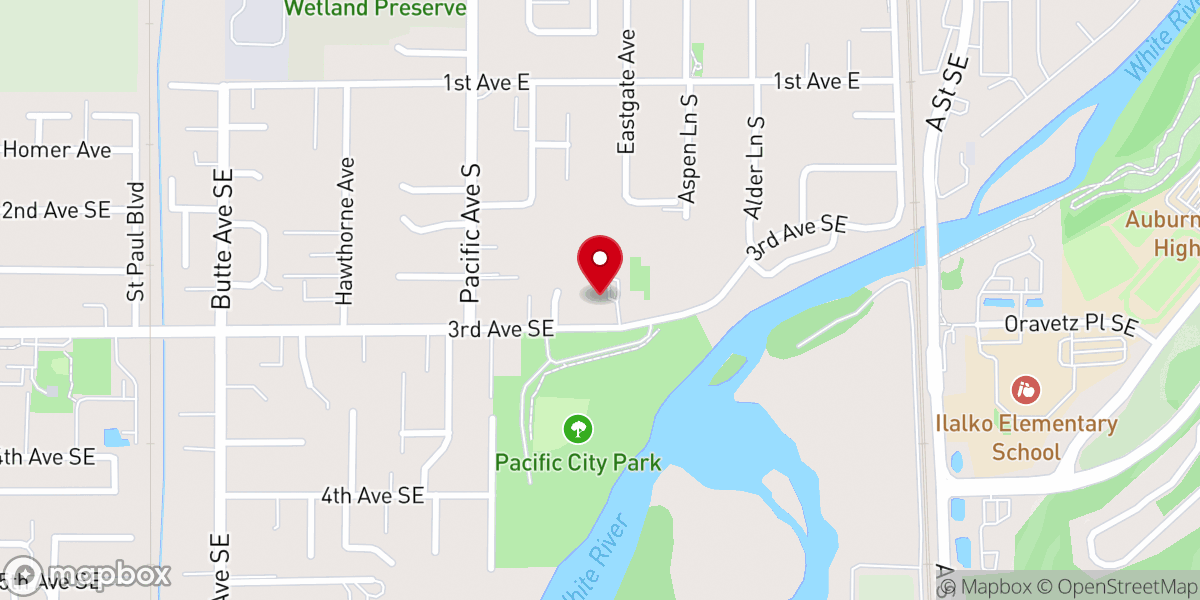 Map showing location of New Hope Lutheran Church
