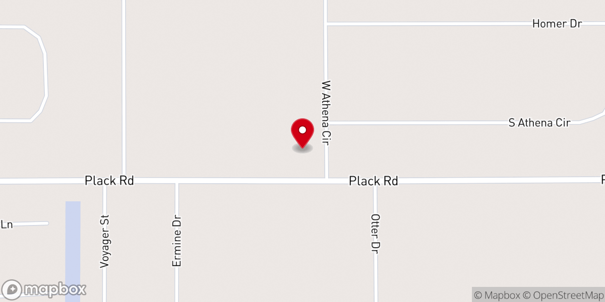 Map showing location of Plack Road Baptist Church