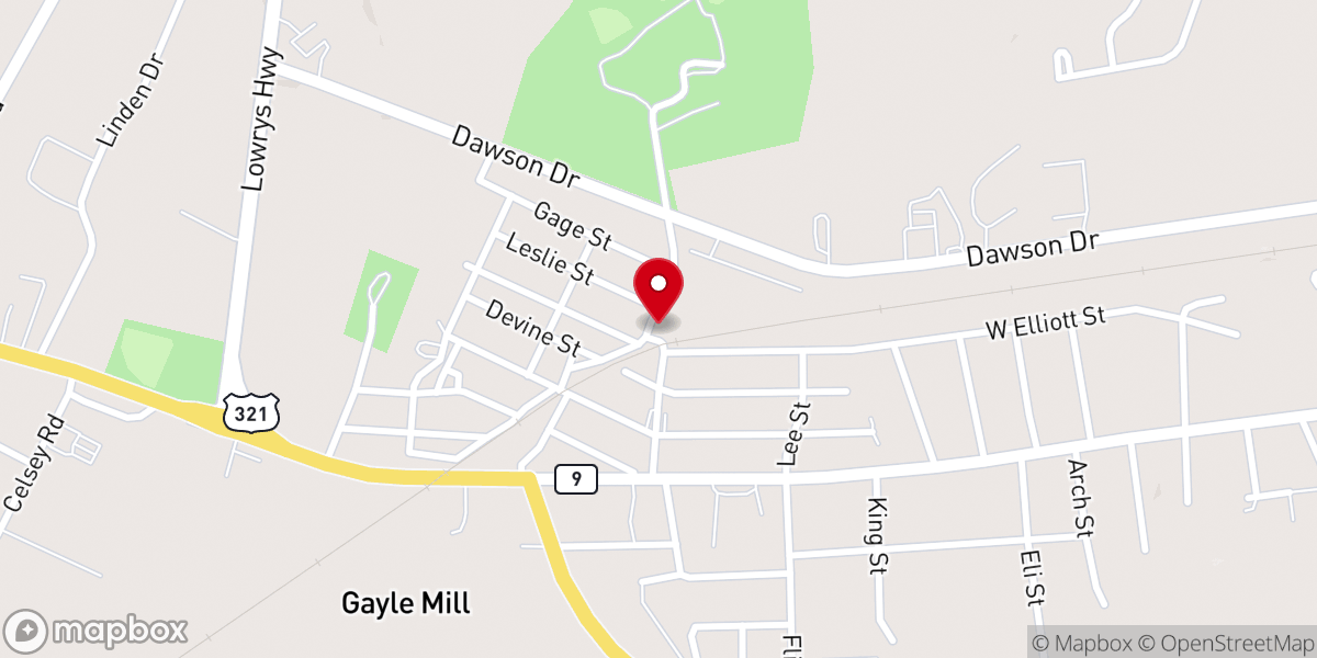 Map showing location of Saint James Church