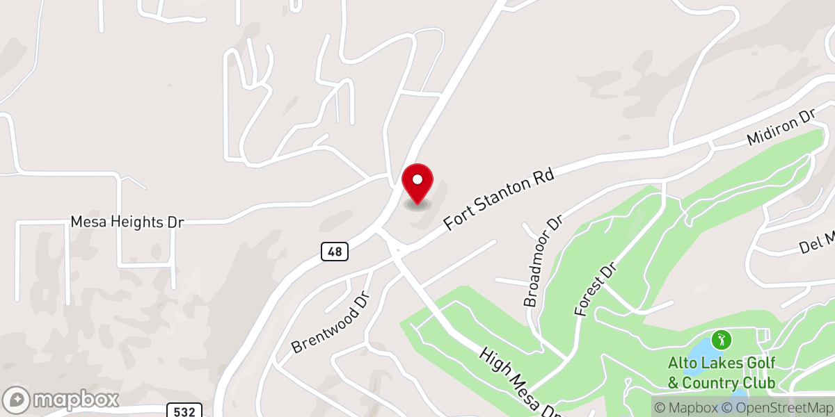 Map showing location of Mountain View Church of Christ
