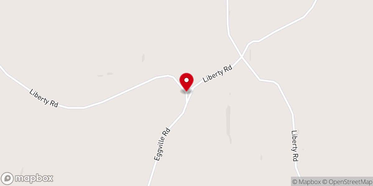 Map showing location of Rushing Chapel Pentecostal Church