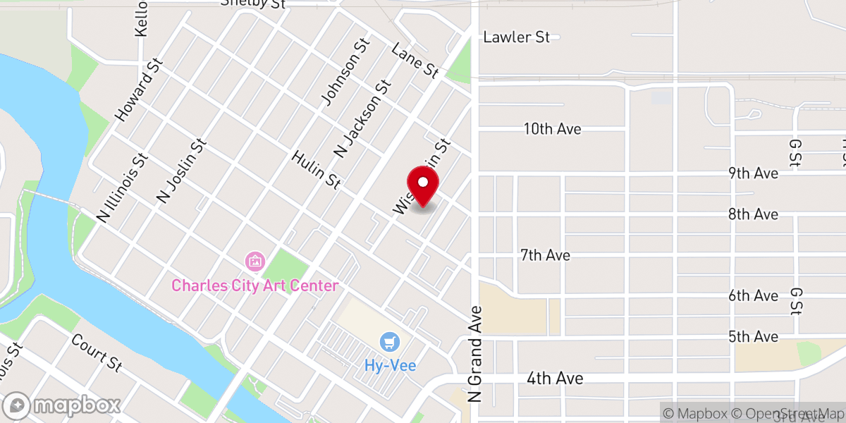 Map showing location of Trinity United Methodist Church
