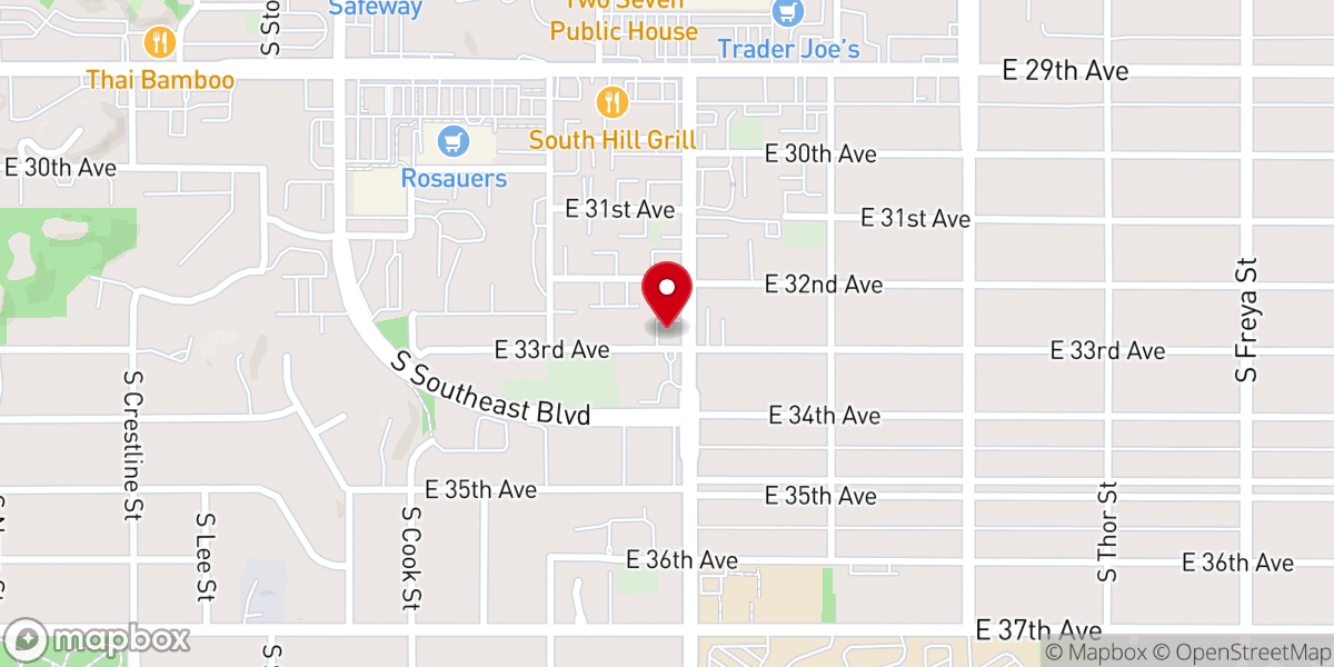 Map showing location of Spokane Church of Christ