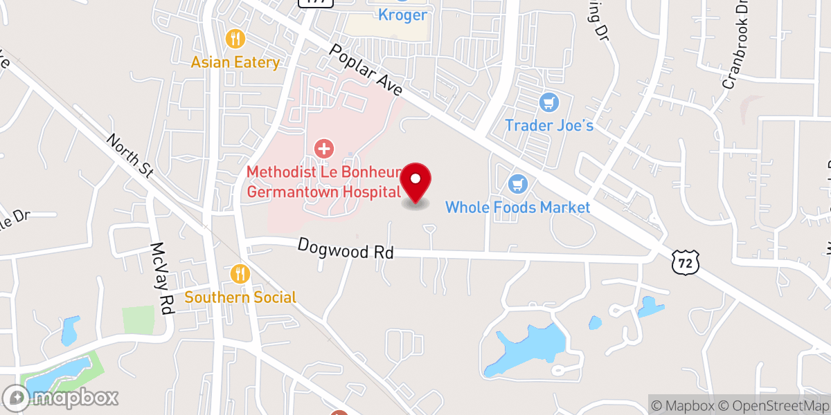 Map showing location of Forest Hill Baptist Church