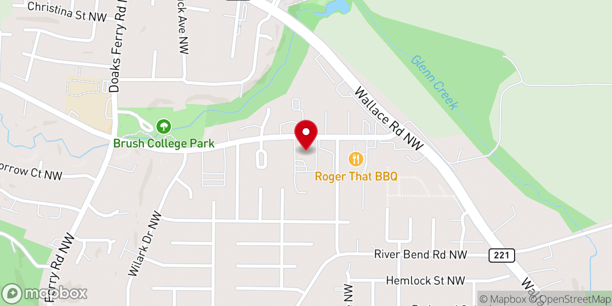 Map showing location of West Hills Community Church