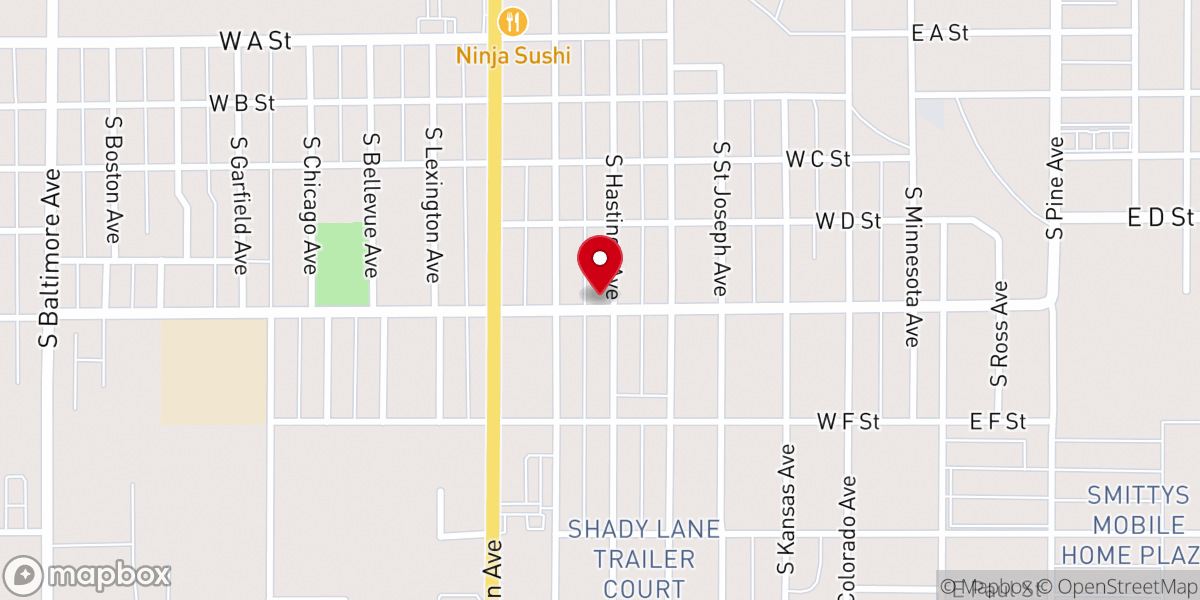 Map showing location of Ebenezer Church