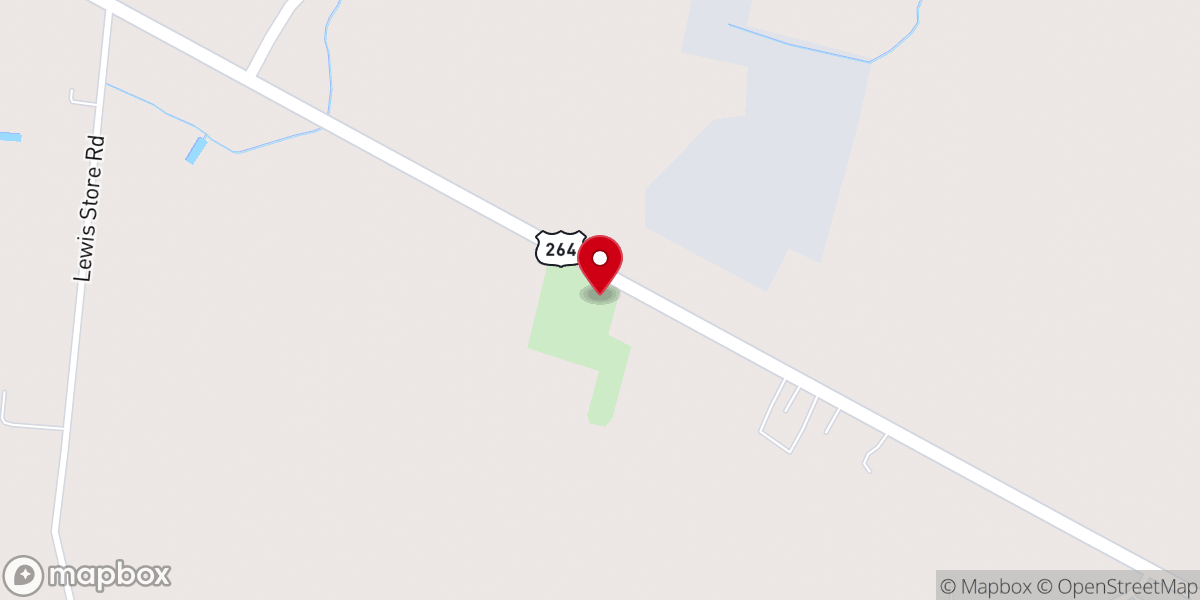 Map showing location of Lewis Chapel Church