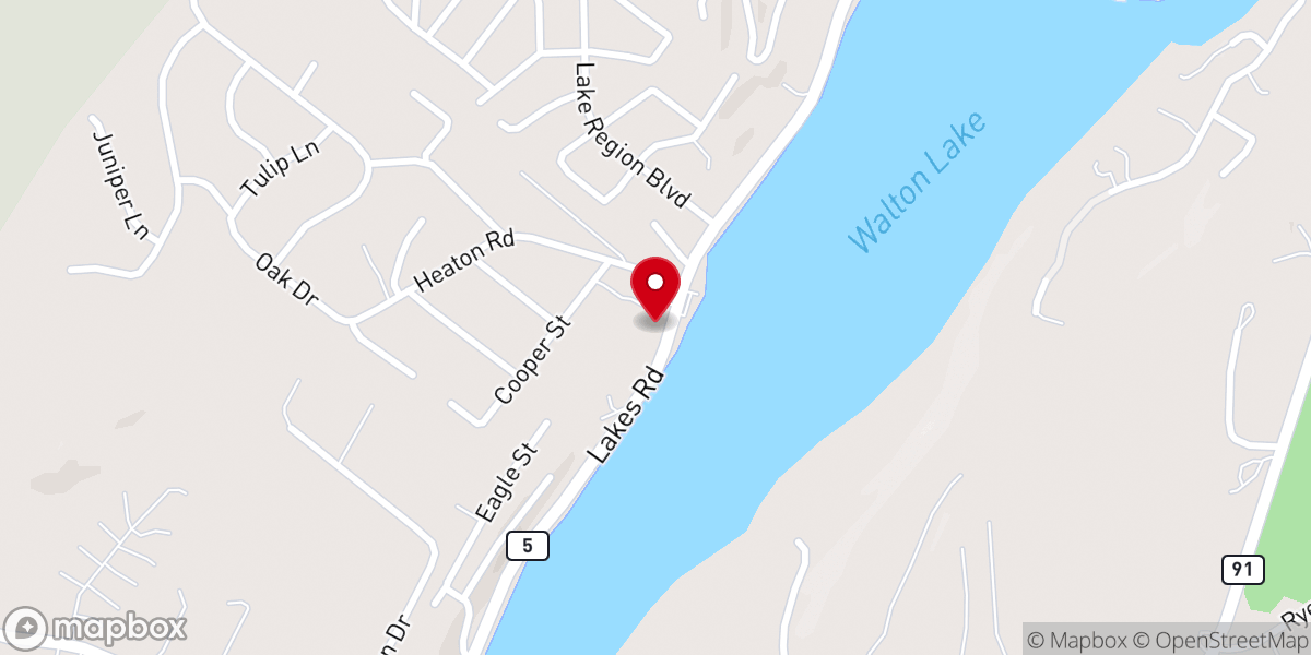 Map showing location of American Legion
