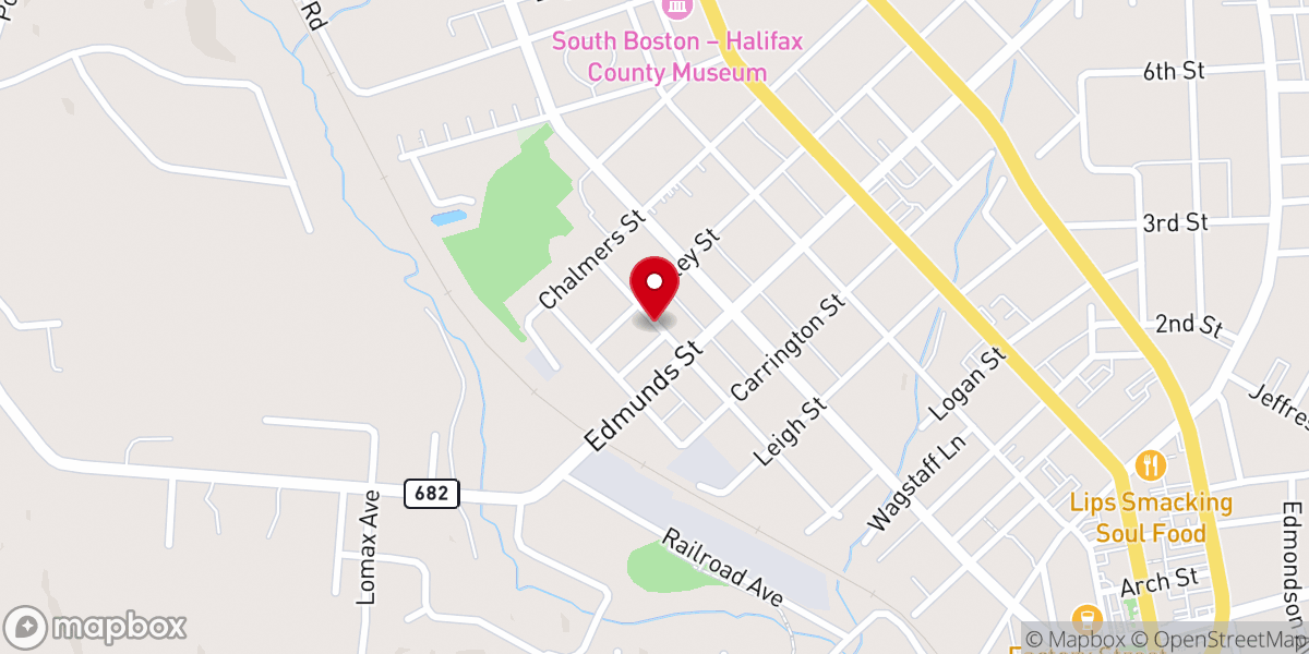 Map showing location of Pentecostal Holiness Church