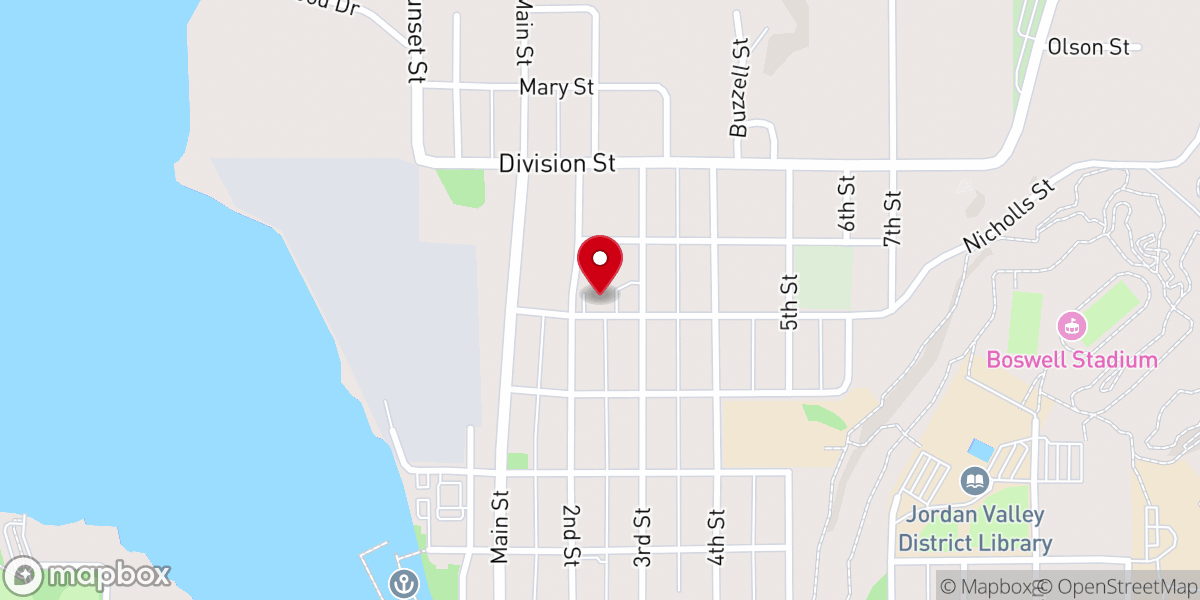 Map showing location of St Joseph Catholic Church