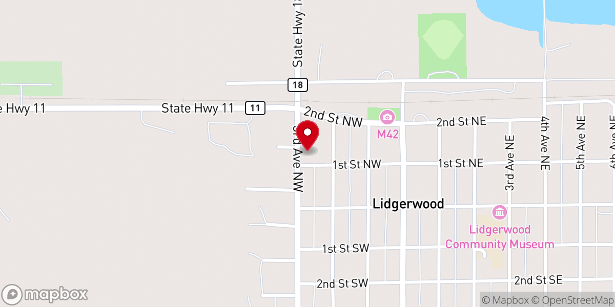 Map showing location of St Boniface Catholic Church and Hall