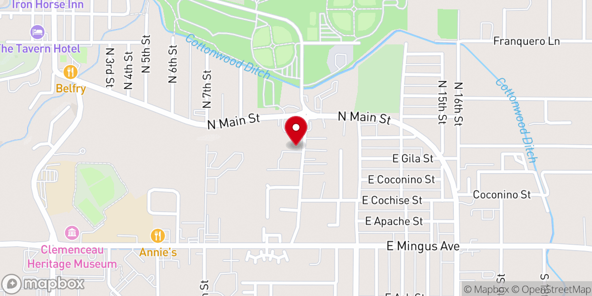Map showing location of Hope Community Church
