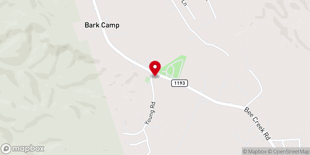 Map showing location of Youngs Chapel Baptist Church