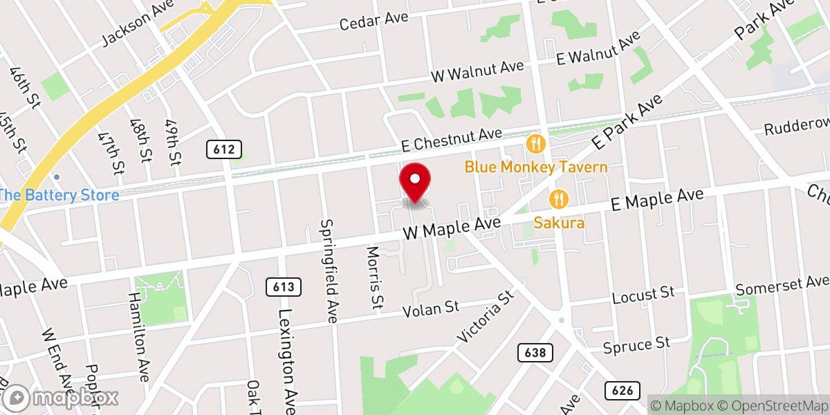 Map showing location of Saint Peter Catholic Church