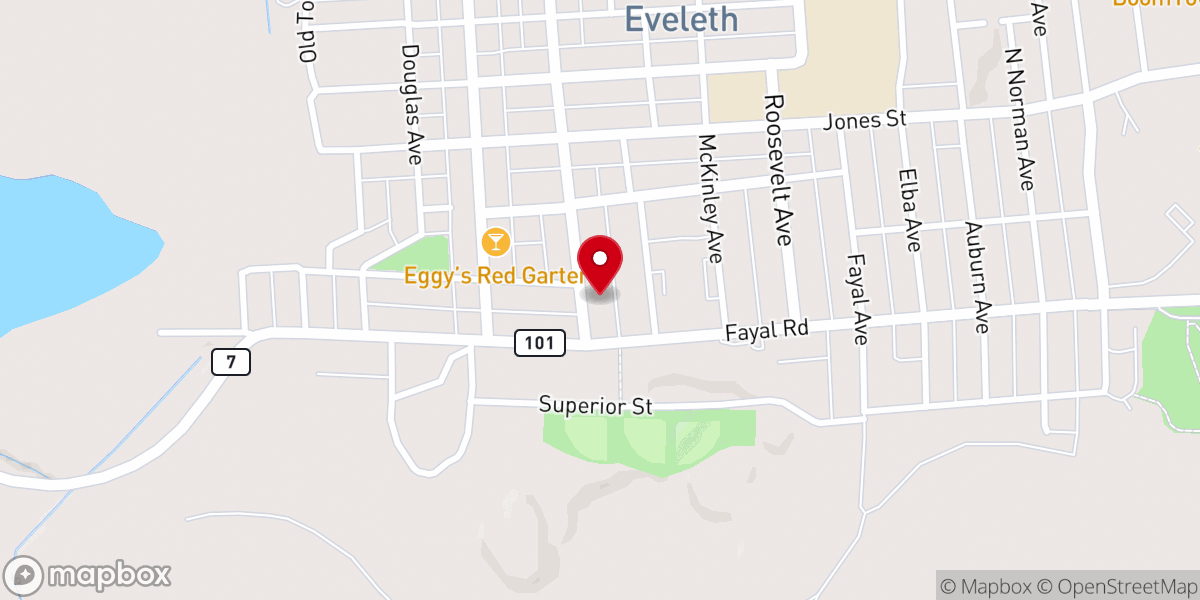 Map showing location of The Vineyard Church - Iron Range