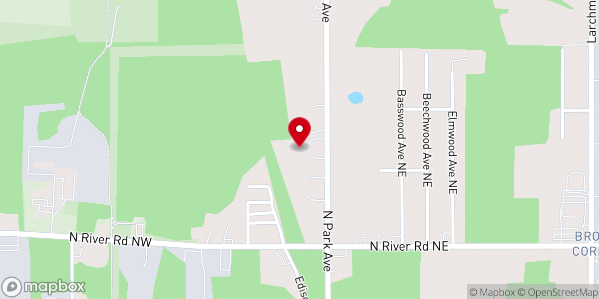 Map showing location of Beacon of Hope Baptist Church
