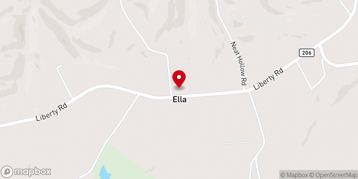Map showing location of New Hope Church