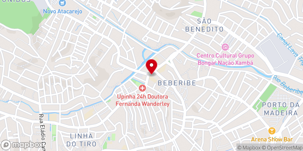 Map showing location of Igreja O Brasil Para Cristo - Beberibe