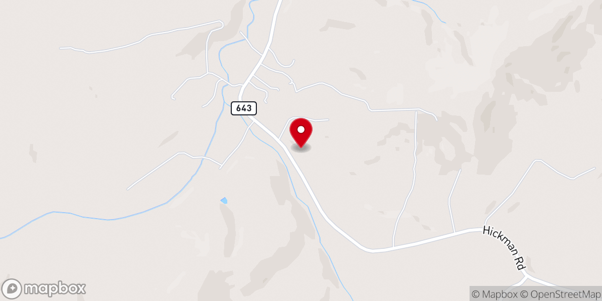Map showing location of Coles Creek Baptist Church